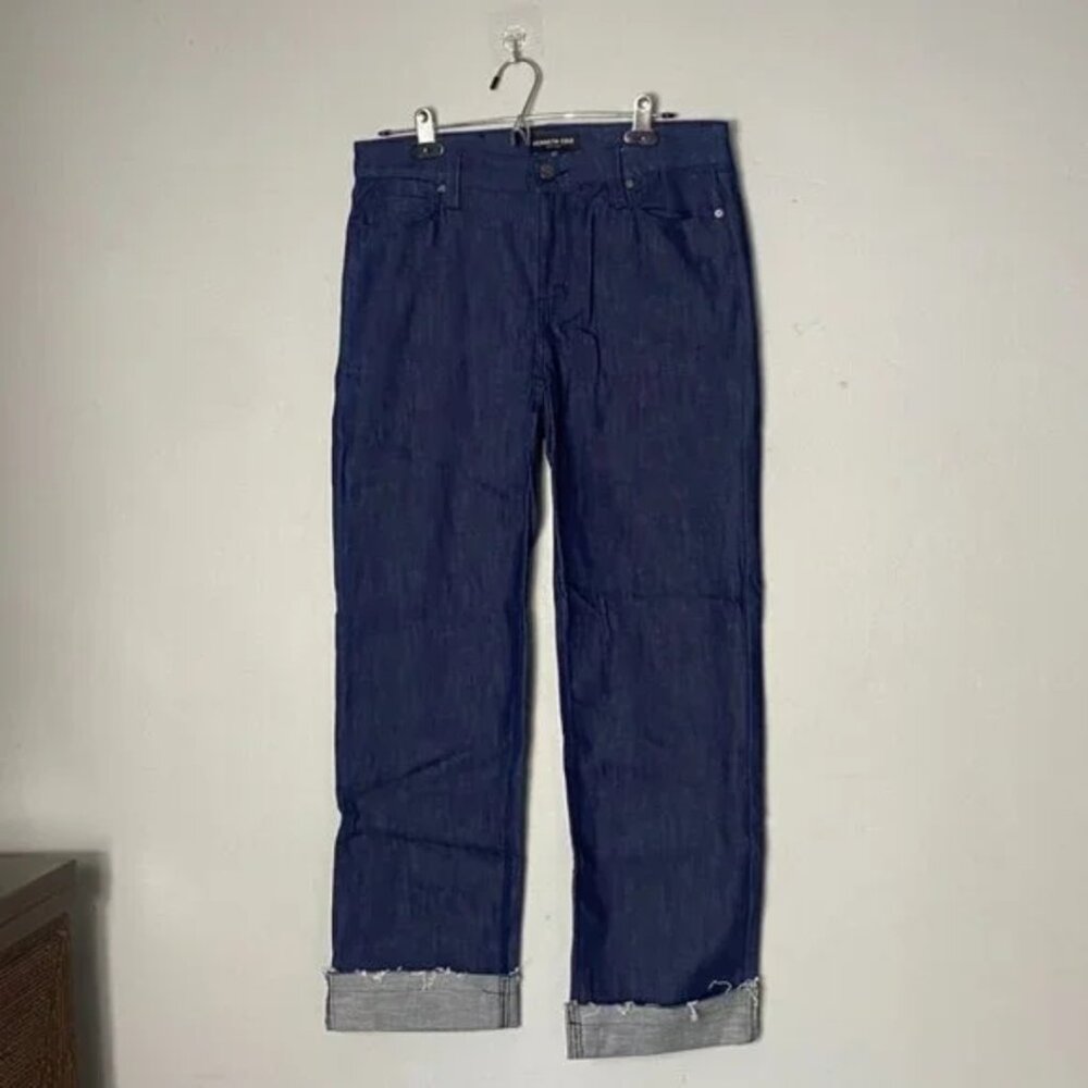Kenneth Cole Women's Boyfriend Jeans Loose Fit and Cuffed Stretchy Size 28 - Picture 3 of 9